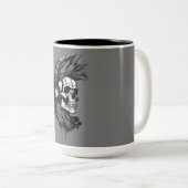 Skull designe punk Triageshop designe ツートーンマグカップ (正面右)
