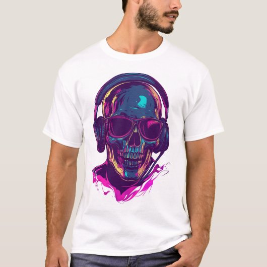 Skull DJ Vibes Tシャツ (正面)