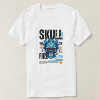 Skull fire tシャツ