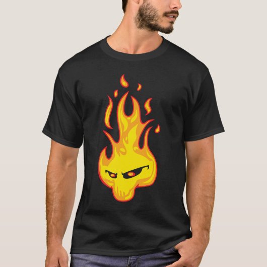 Skull flame tシャツ (正面)