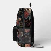 Skull Floral Dark Backpack プリントバックパック (右)