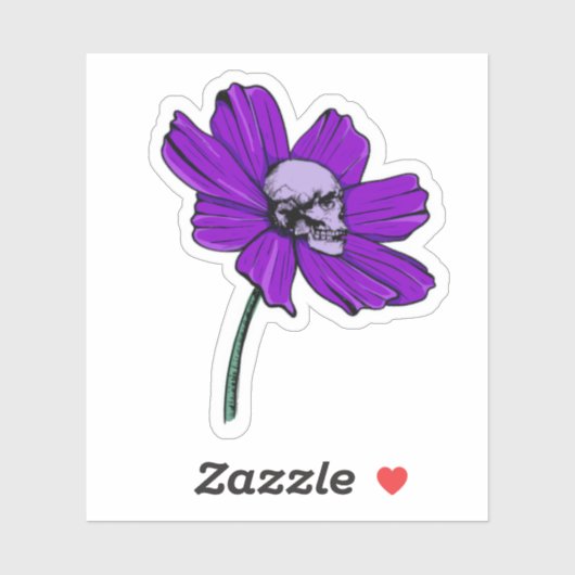 Skull Flower  シール (シート)