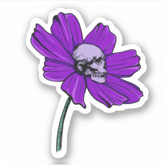 Skull Flower  シール (正面)
