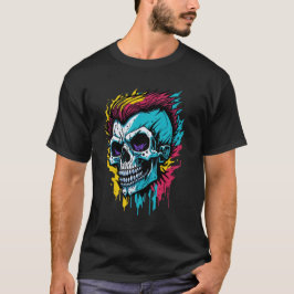 Skull Funny Costume Graffiti Art Tシャツ