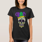 Skull Funny Mardi Gras New Orleans Carnival Men Bo Tシャツ (正面)
