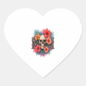 Skull Funny Mother ハートシール (正面)