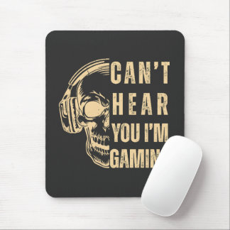 Skull Gamer Art – Can’t Hear You マウスパッド