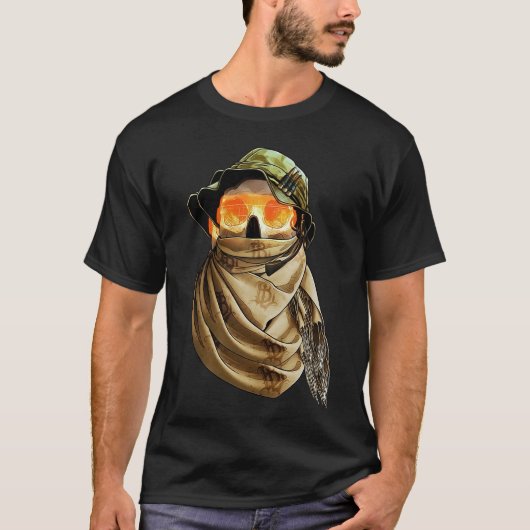 Skull Ghost Operator Military Streetwear Art — T-S Tシャツ (正面)