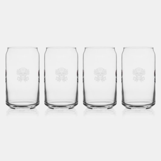 skull glasses ガラス缶 (右)