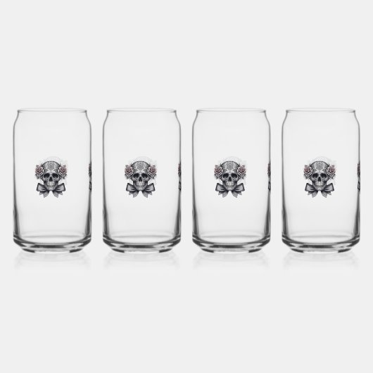 skull glasses ガラス缶 (正面)