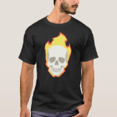 Skull Graphic T-Shirt – Minimal Dark Skull Design  Tシャツ (正面)