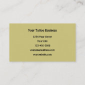 Skull Green Gothic Tattoo Artist 名刺 (裏面)