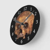 Skull Halloween ラウンド壁時計 (傾斜)