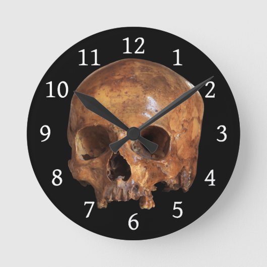 Skull Halloween ラウンド壁時計 (正面)