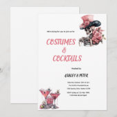 Skull Halloween Cocktails & Costumes Party  招待状 (正面/裏面)