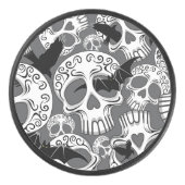 Skull Halloween Decorative Calaveras アイスホッケーパック (正面)