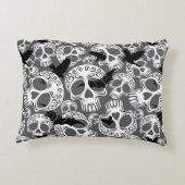 Skull Halloween Decorative Calaveras アクセントクッション (裏面)