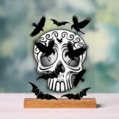Skull Halloween Decorative Calaveras アクリルサイン (ニュートラル)