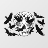 Skull Halloween Decorative Calaveras ウィンドウサイン (シート)