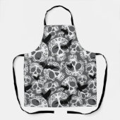 Skull Halloween Decorative Calaveras エプロン (正面)