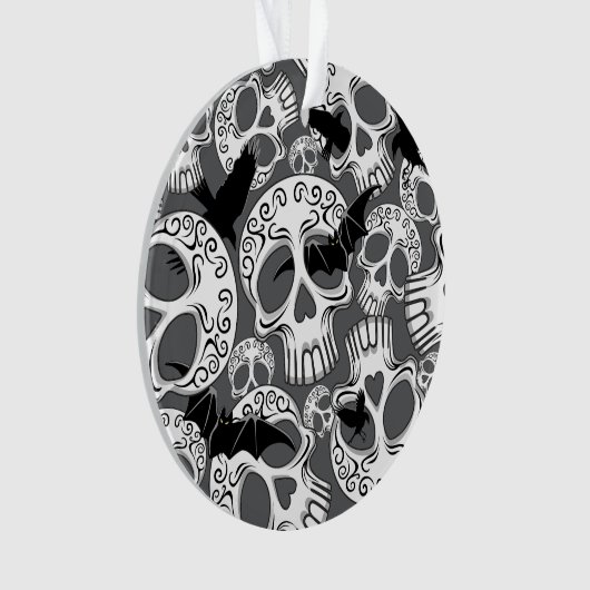 Skull Halloween Decorative Calaveras オーナメント (正面)