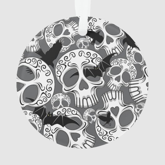 Skull Halloween Decorative Calaveras オーナメント (裏面)