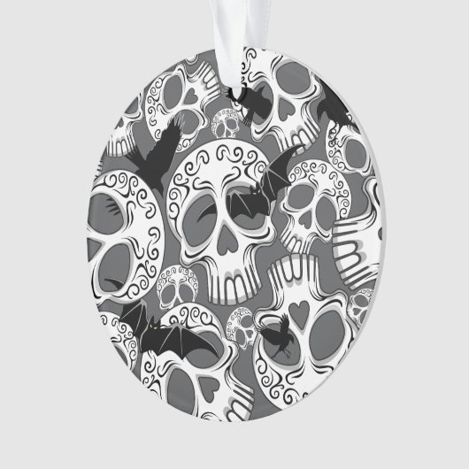 Skull Halloween Decorative Calaveras オーナメント (正面)