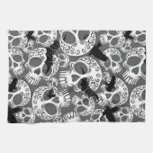 Skull Halloween Decorative Calaveras キッチンタオル (横)