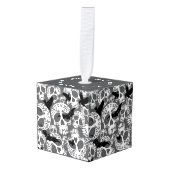 Skull Halloween Decorative Calaveras キューブオーナメント (正面アングル)