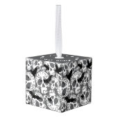 Skull Halloween Decorative Calaveras キューブオーナメント (裏面アングル)