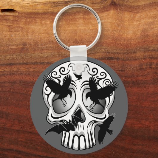 Skull Halloween Decorative Calaveras キーホルダー (正面)