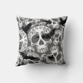 Skull Halloween Decorative Calaveras クッション (裏面)