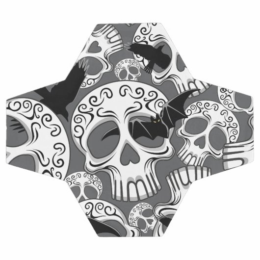 Skull Halloween Decorative Calaveras サッカーボール (フラット)