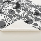 Skull Halloween Decorative Calaveras シェルパブランケット (3/4)