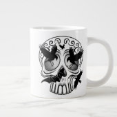 Skull Halloween Decorative Calaveras ジャンボコーヒーマグカップ (右)