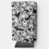 Skull Halloween Decorative Calaveras スリム缶クーラー (正面)