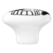 Skull Halloween Decorative Calaveras セラミックノブ (側面)