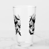 Skull Halloween Decorative Calaveras タンブラーグラス (左)