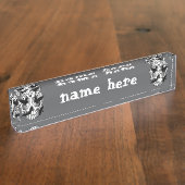 Skull Halloween Decorative Calaveras デスクネームプレート (側面)