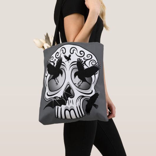 Skull Halloween Decorative Calaveras トートバッグ (クローズアップ)