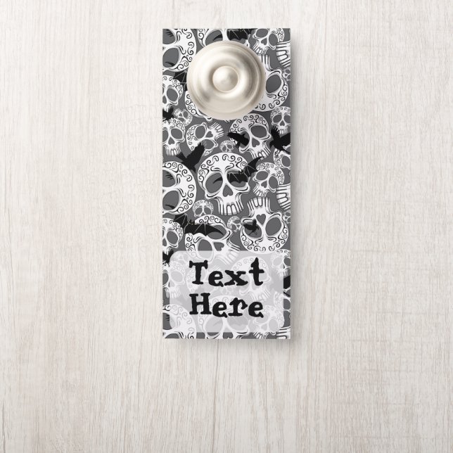 Skull Halloween Decorative Calaveras ドアノブサイン (ノブ)