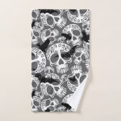 Skull Halloween Decorative Calaveras バスタオルセット (ハンドタオル)