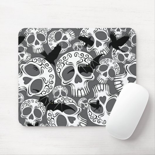 Skull Halloween Decorative Calaveras マウスパッド (マウス)