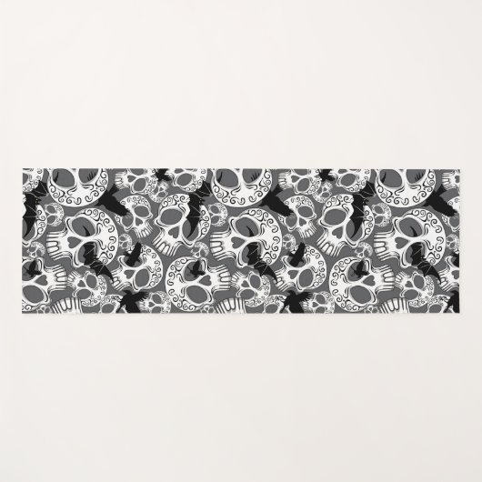Skull Halloween Decorative Calaveras ヨガマット (正面(横))
