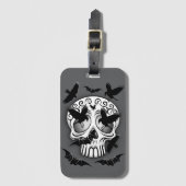 Skull Halloween Decorative Calaveras ラゲッジタグ (正面縦)
