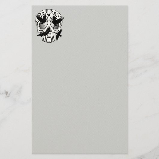 Skull Halloween Decorative Calaveras 便箋 (正面)