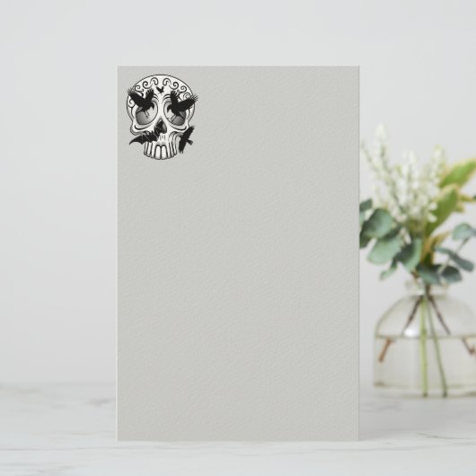 Skull Halloween Decorative Calaveras 便箋 (スタンド正面)