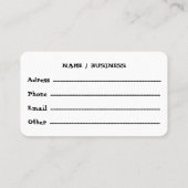 Skull Halloween Decorative Calaveras 名刺 (裏面)