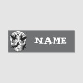 Skull Halloween Decorative Calaveras 名札 (正面)