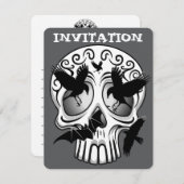 Skull Halloween Decorative Calaveras 招待状 (正面/裏面)